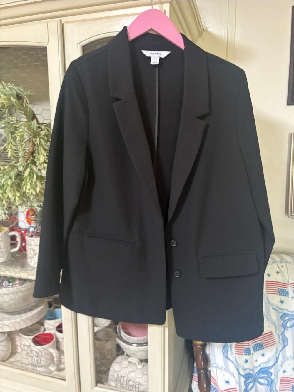 Old Navy Black Women’s  Blazer - Two-Button Notch Lapel